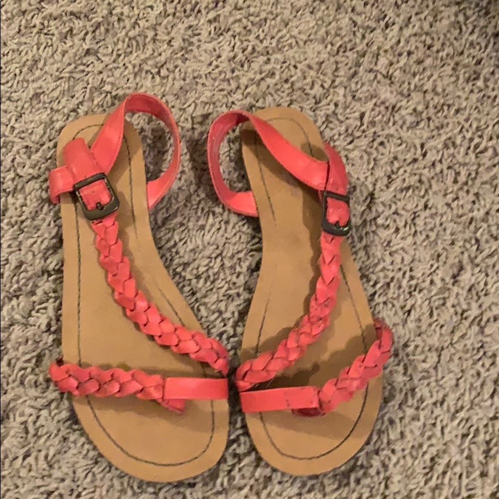 Coral sandals